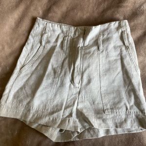 High waisted H&M linen shorts